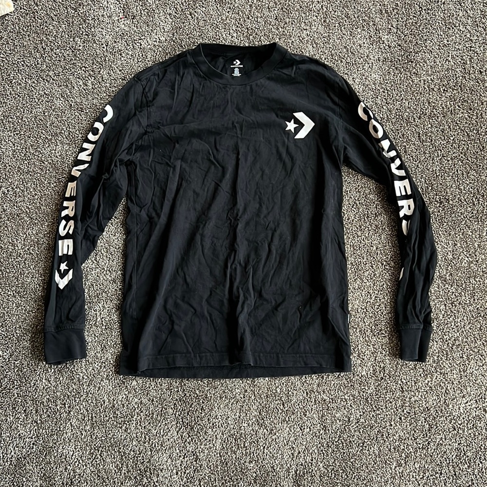 Black Converse long sleeve shirt small